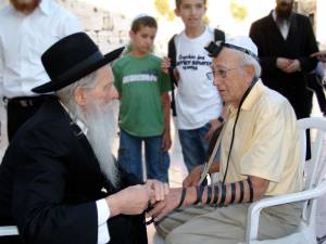 Gerhard at the Kotel - by Lenny M
