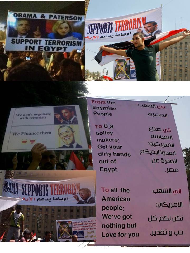 Egyptians send a message to the American people and to American politicians