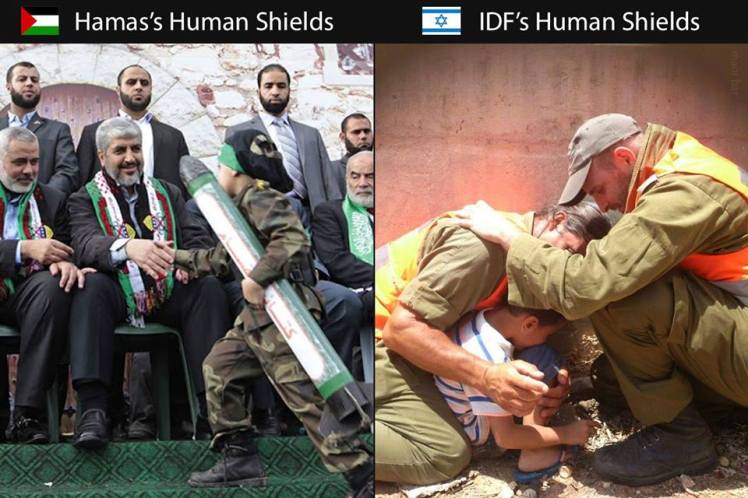Human Shields - the difference between us & them